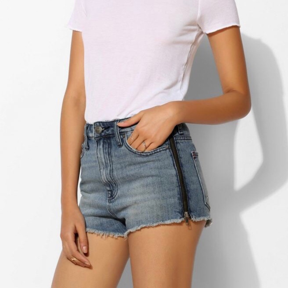 BDG Zip Up Sides Denim Shorts